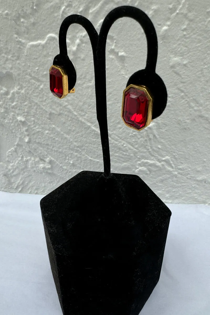 Kenneth Jay Lane Ruby Earrings
