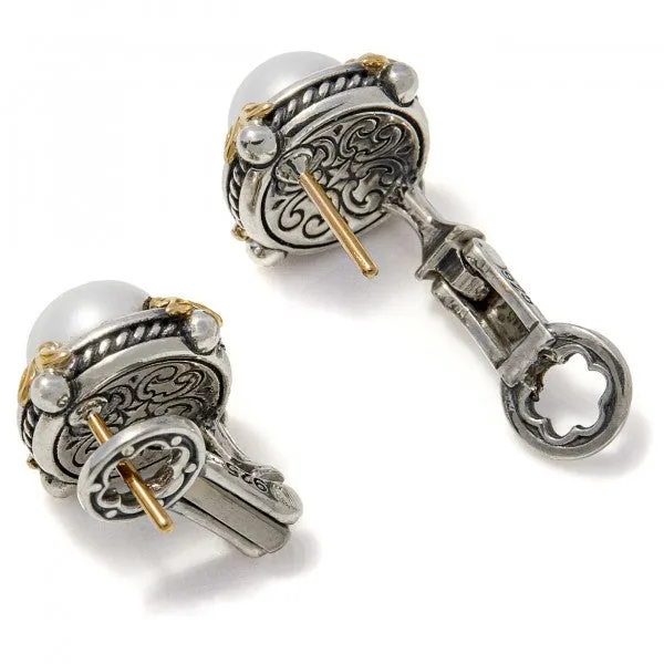 Konstantino Women's Sterling Silver & 18K Gold Pearl Earrings