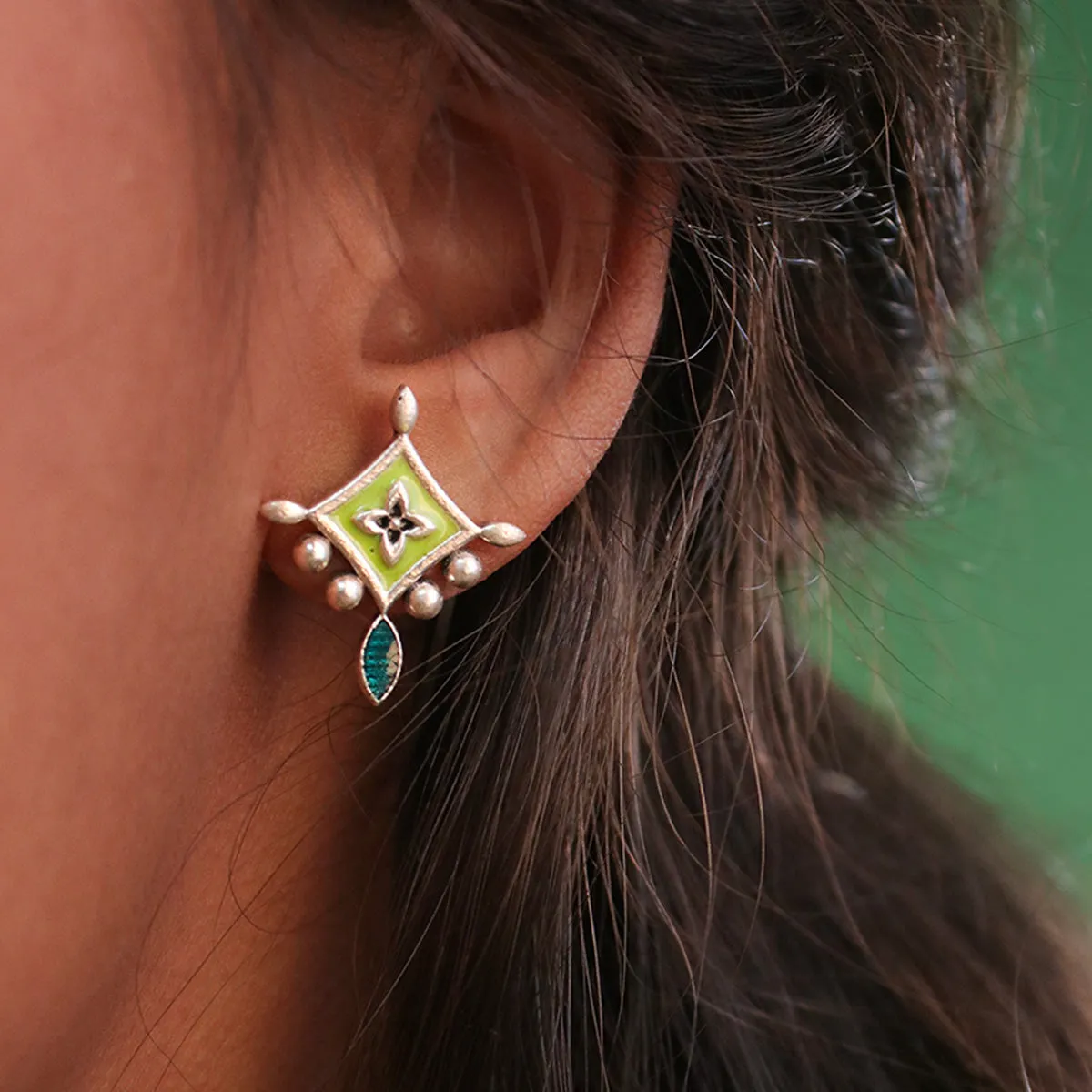 Kriti Silver Earrings by MOHA