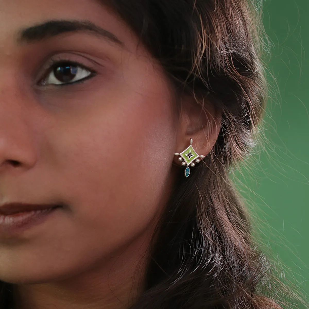 Kriti Silver Earrings by MOHA