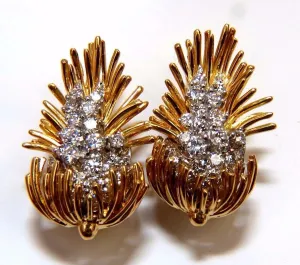 Kurt Wayne Cluster Earrings 18kt Platinum Omega