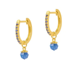 Kyanite Sapphire Creols Earrings