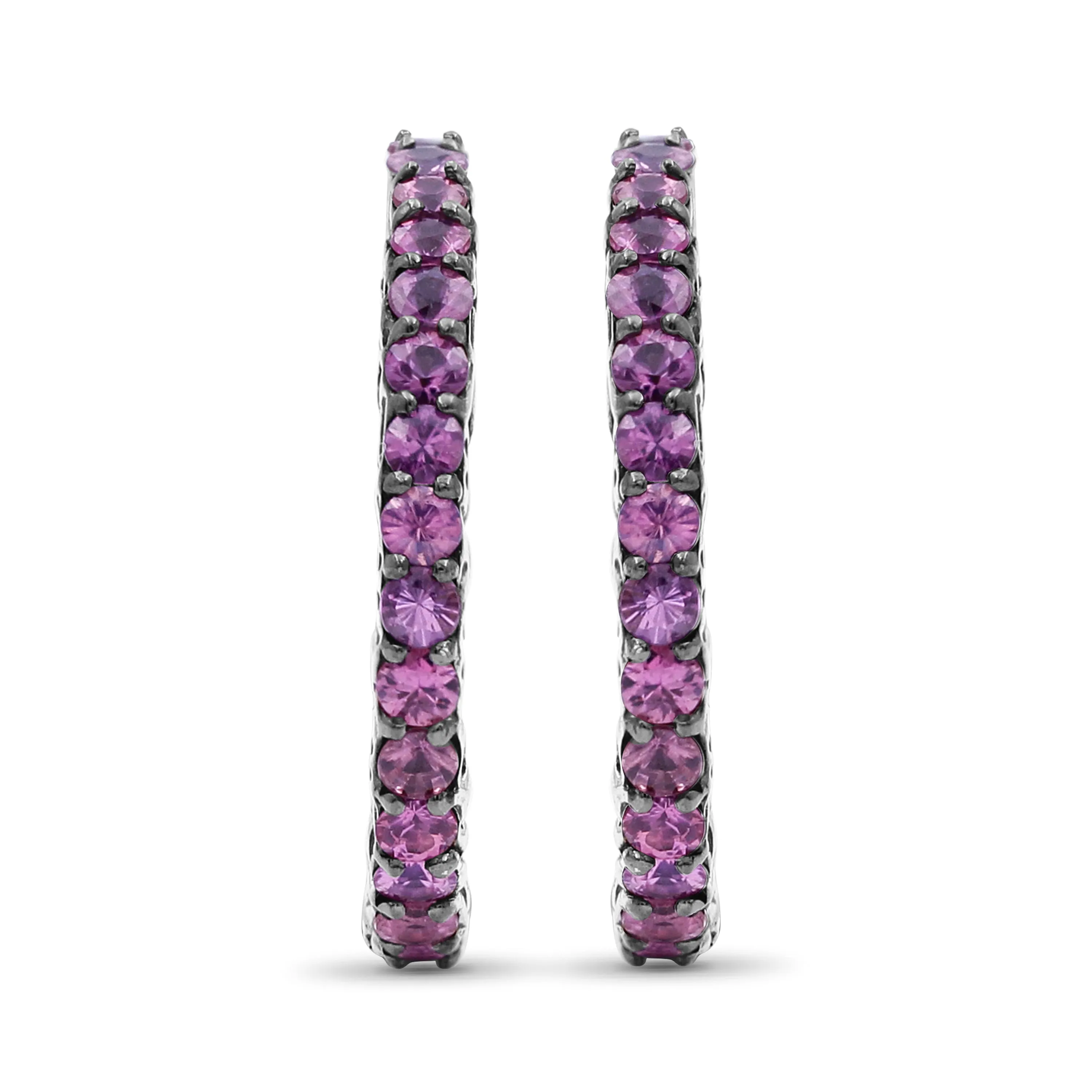 Kyoto 1.90ct Pink Sapphire Earrings in Sterling Silver