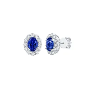 Lab Grown Diamond 2.69ctw Halo Stud Earrings <br> E-01919BSA