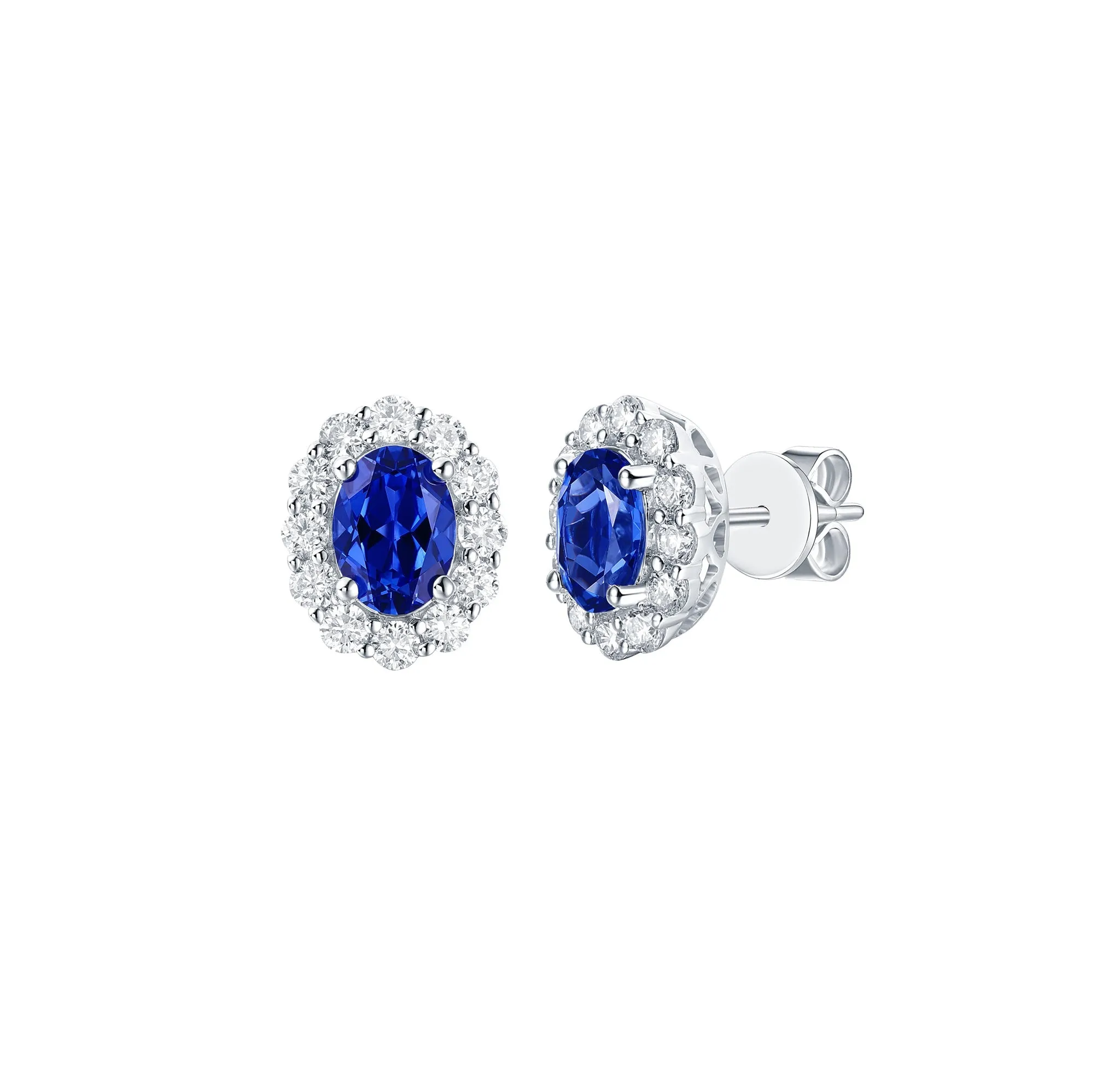Lab Grown Diamond 2.69ctw Halo Stud Earrings <br> E-01919BSA