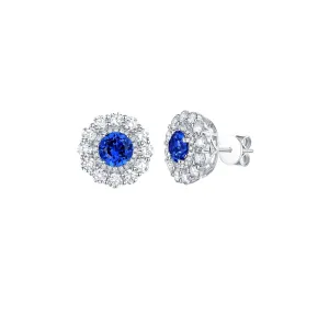 Lab Grown Diamond 4.19ctw Halo Stud Earrings <br> E-01915BSA