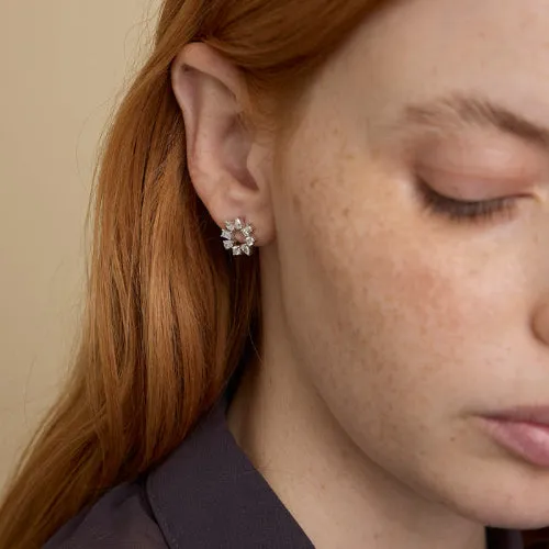 Lab Grown Multi Shape Diamond Circle Earrings