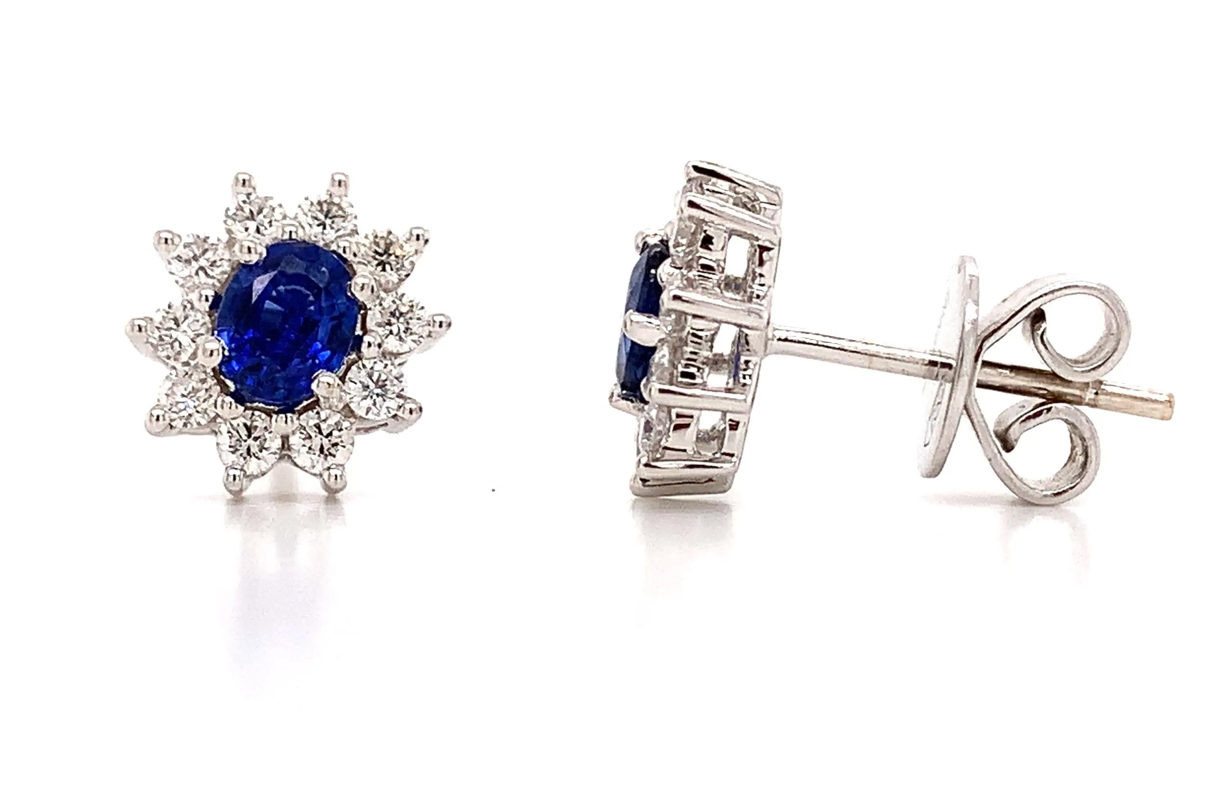 Ladies Diamond and Sapphire Earrings