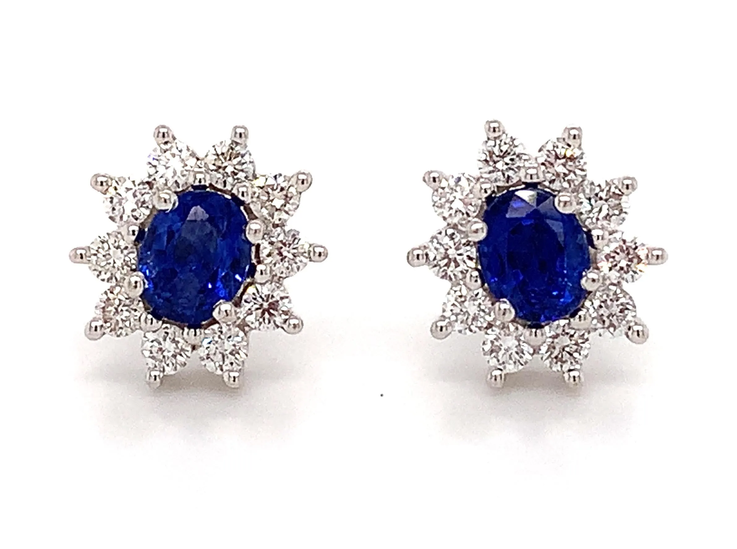 Ladies Diamond and Sapphire Earrings