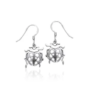 Lady Bug Sterling Silver Earrings TE224