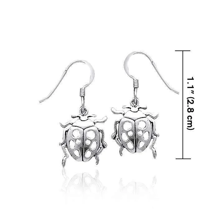Lady Bug Sterling Silver Earrings TE224