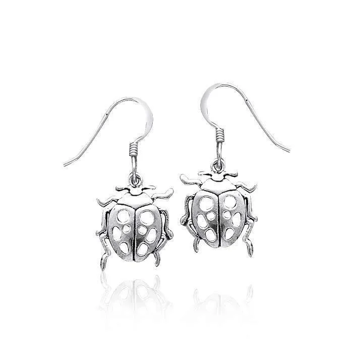 Lady Bug Sterling Silver Earrings TE224