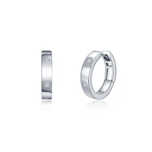 Lafonn Invisible Set Huggie Hoop Earrings