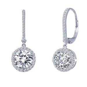 Lafonn Simulated Diamond Round Halo Dangle Earrings