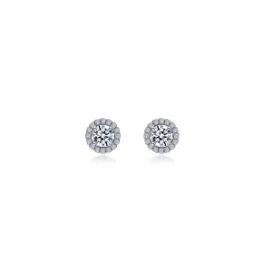 Lafonn Simulated Diamond Round Halo Stud Earrings E2024CLP00
