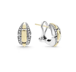 LAGOS High Bar Gold Caviar Link Earrings