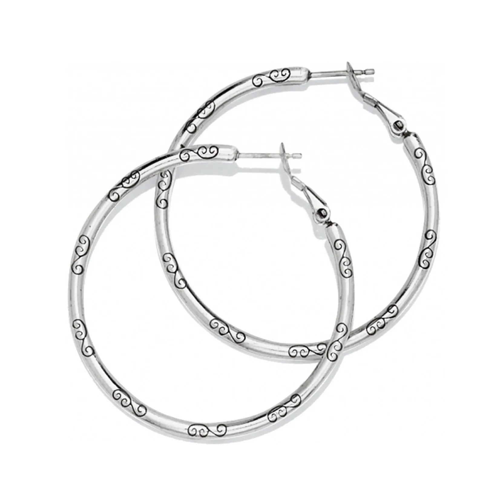 Large Hoop Charm Earrings