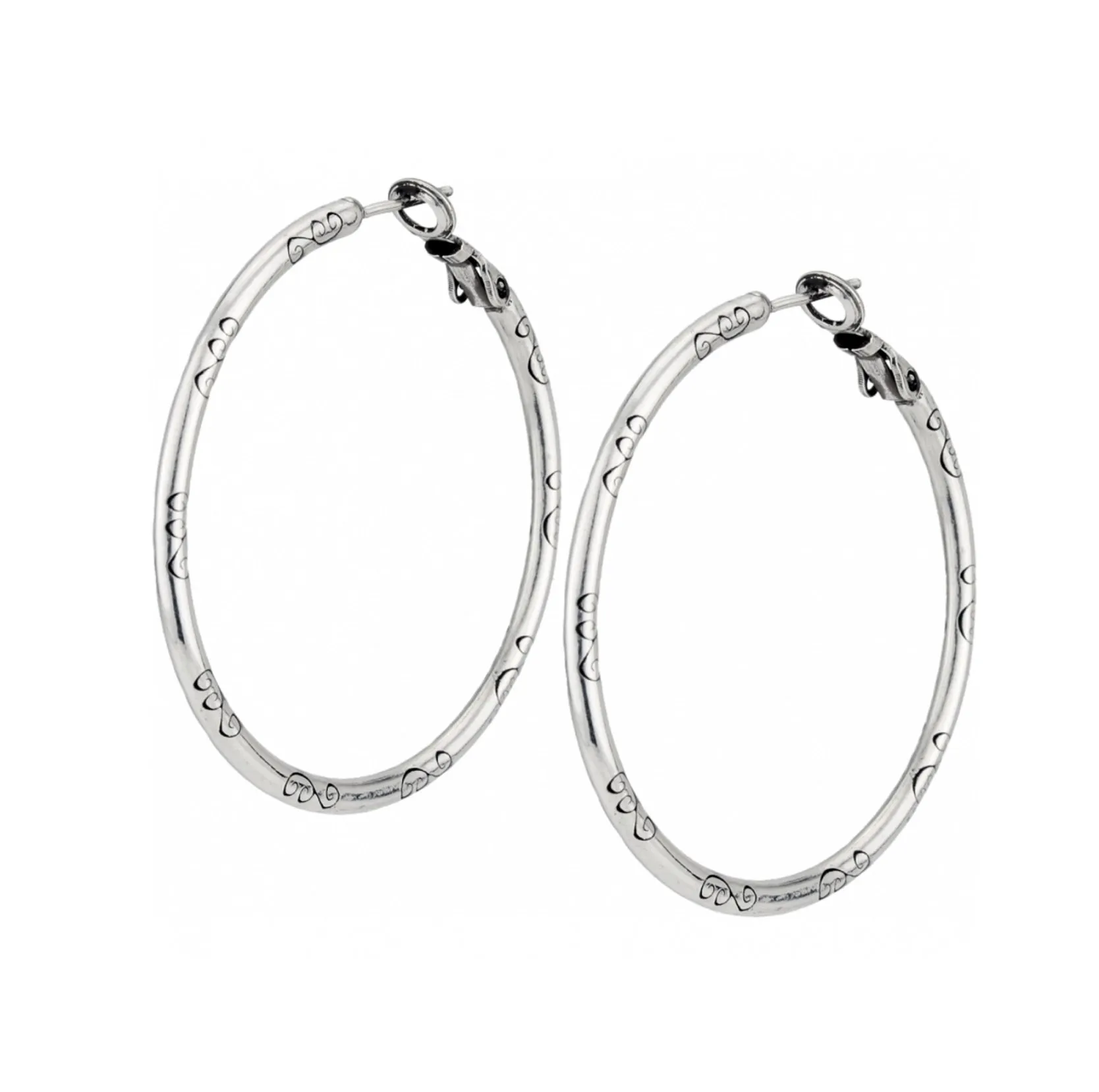 Large Hoop Charm Earrings