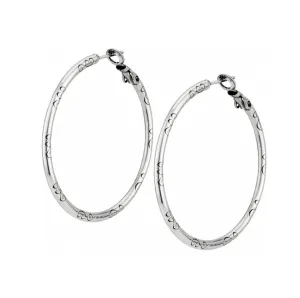 Large Hoop Charm Earrings