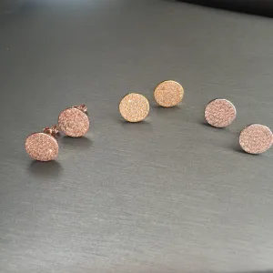Large Stud Disc Earrings