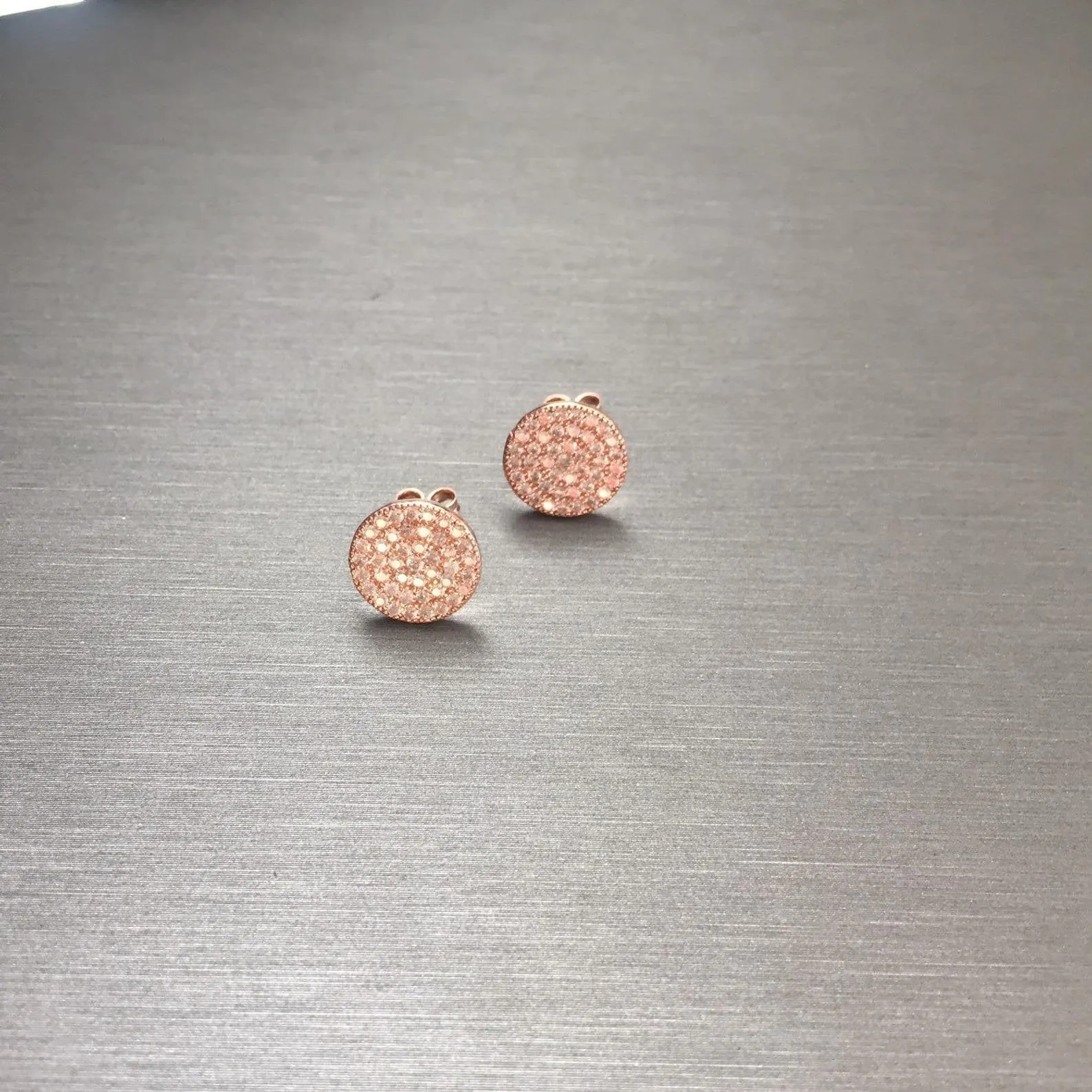 Large Stud Disc Earrings