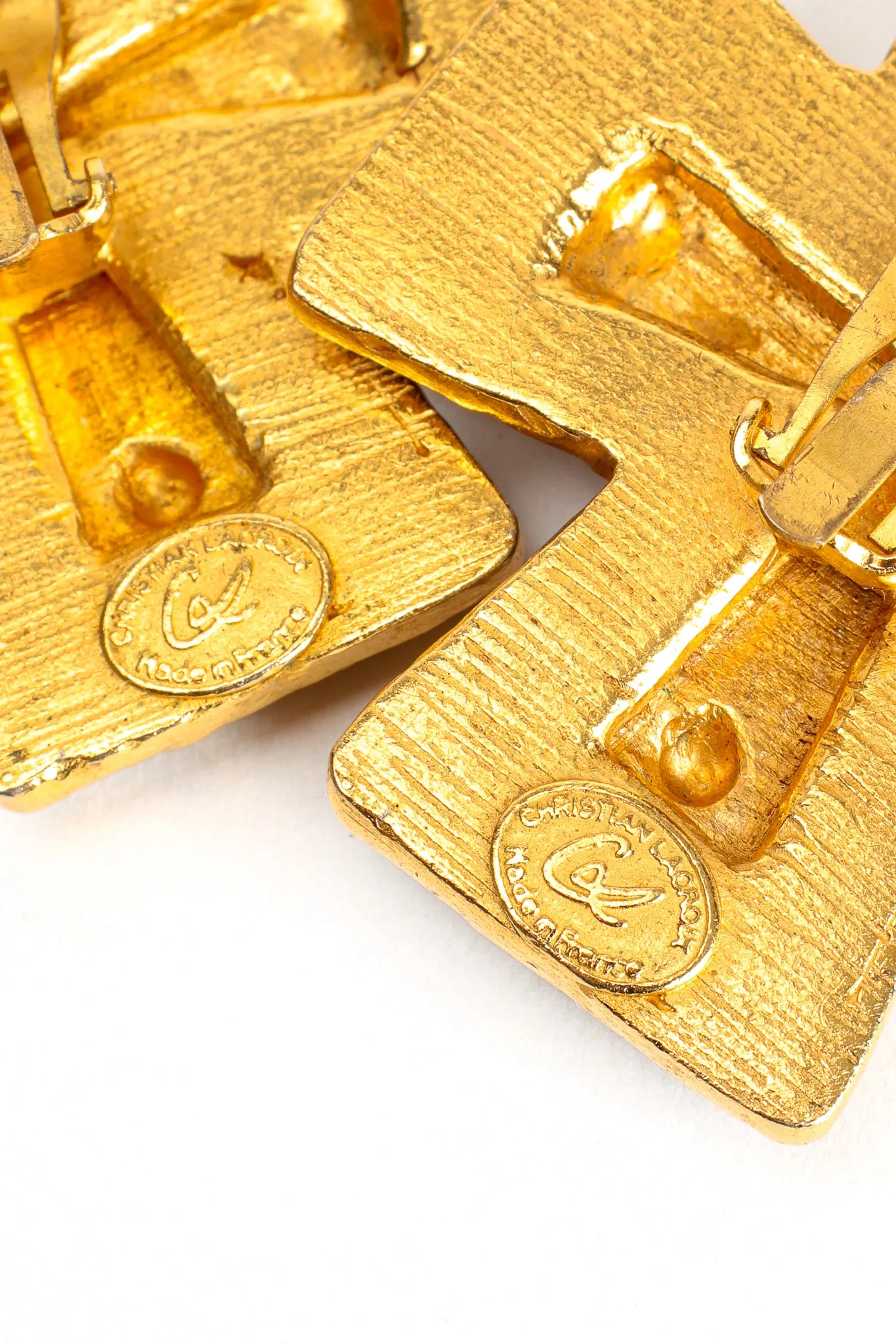 Leather Cross Earrings