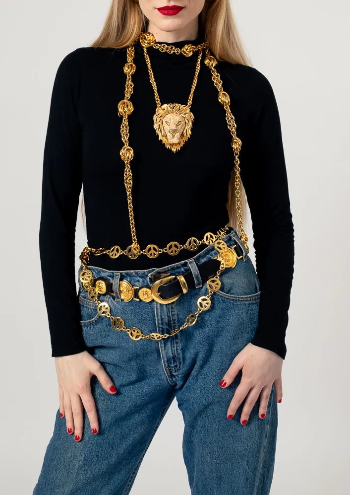 Leather Medusa Link Belt