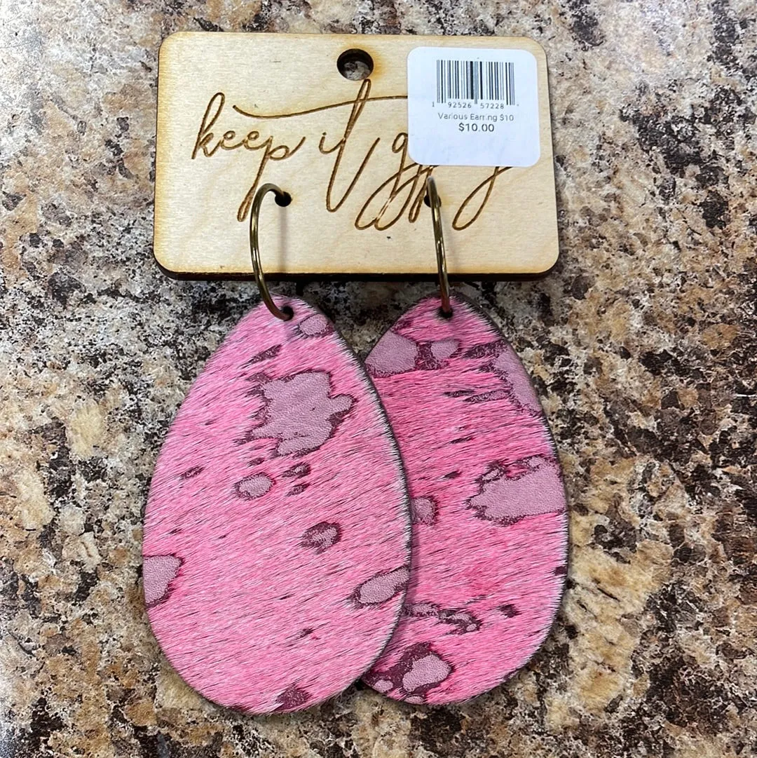 Leather Patch Earrings
