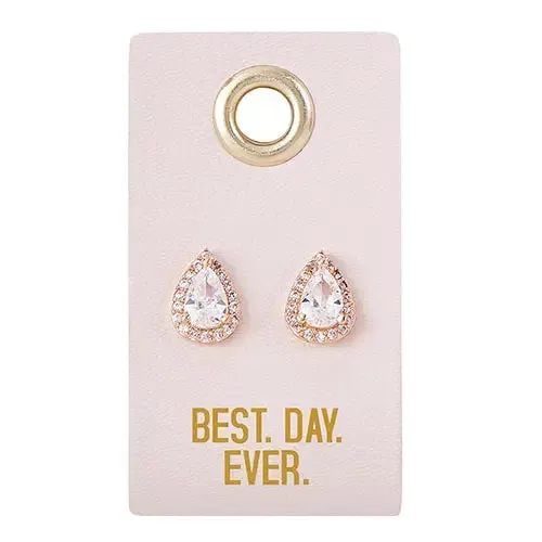 Leather Tag Earrings