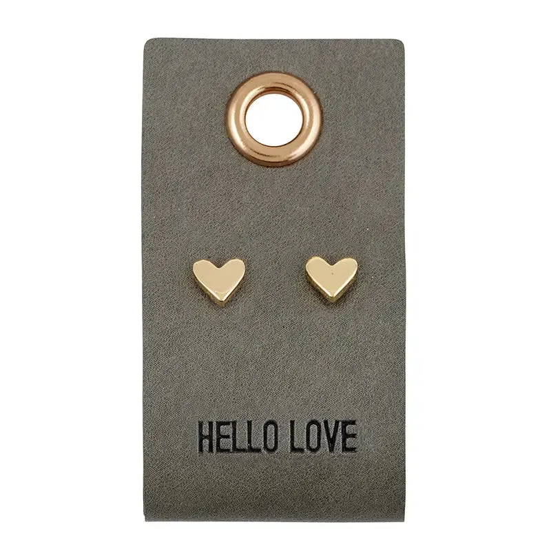 Leather Tag Earrings