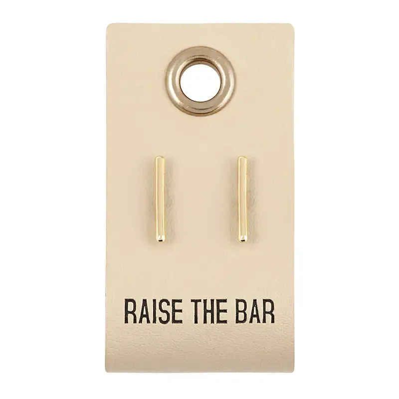 Leather Tag Earrings