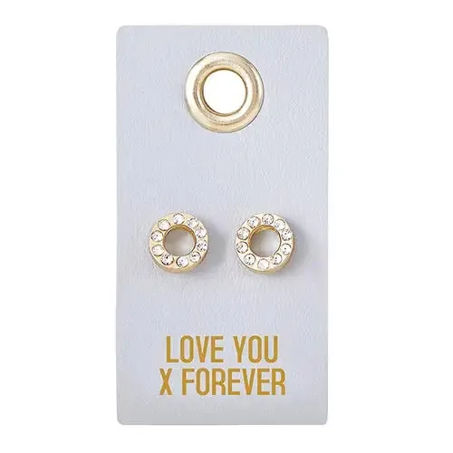 Leather Tag Earrings
