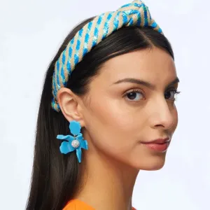 Lele Sadoughi Turquoise Small Crystal Lily Earrings