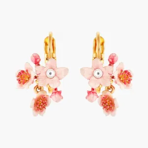 Les Nereides Pink Japanese Cherry Blossom Sleeper Earrings