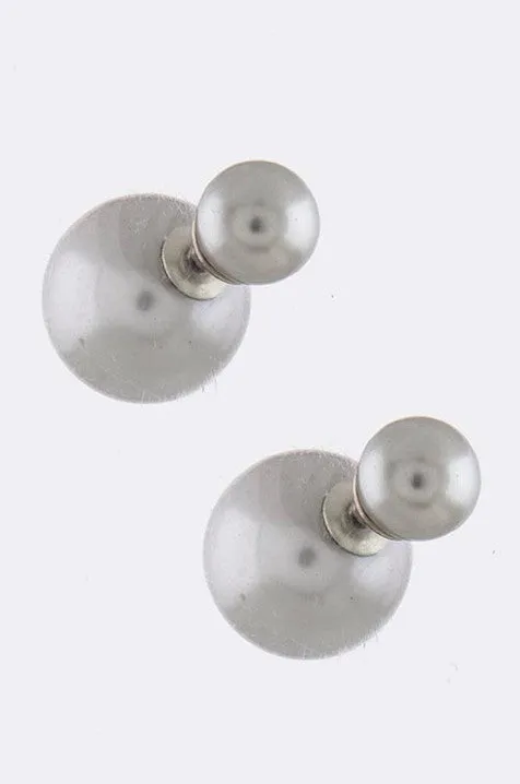 Light Grey Double-Sided Earrings