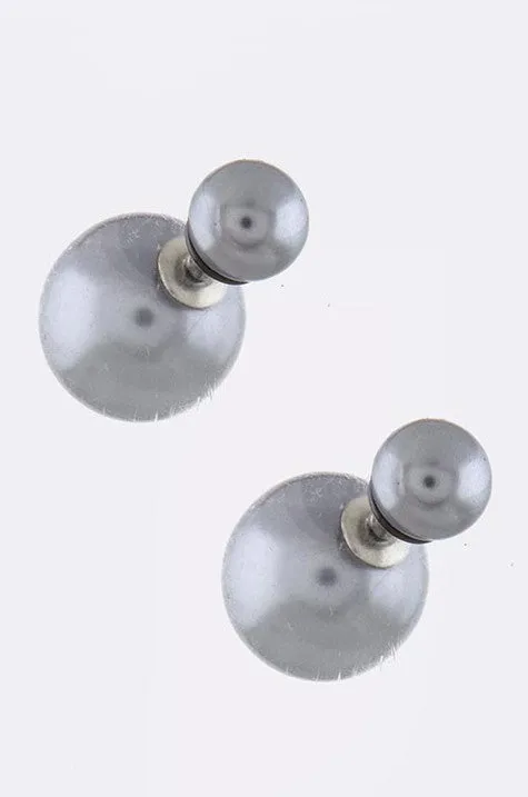Light Grey Double-Sided Earrings