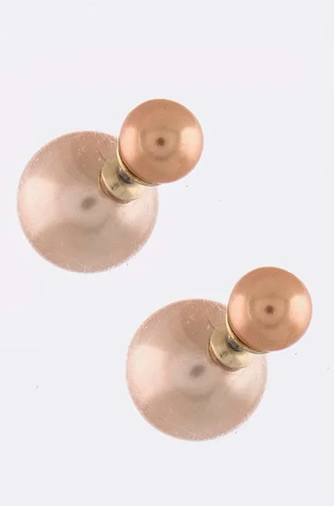 Light Grey Double-Sided Earrings
