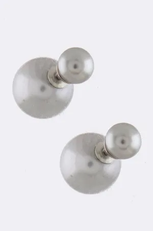 Light Grey Double-Sided Earrings