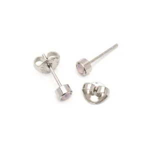 Light Pink Crystal Stud Earrings