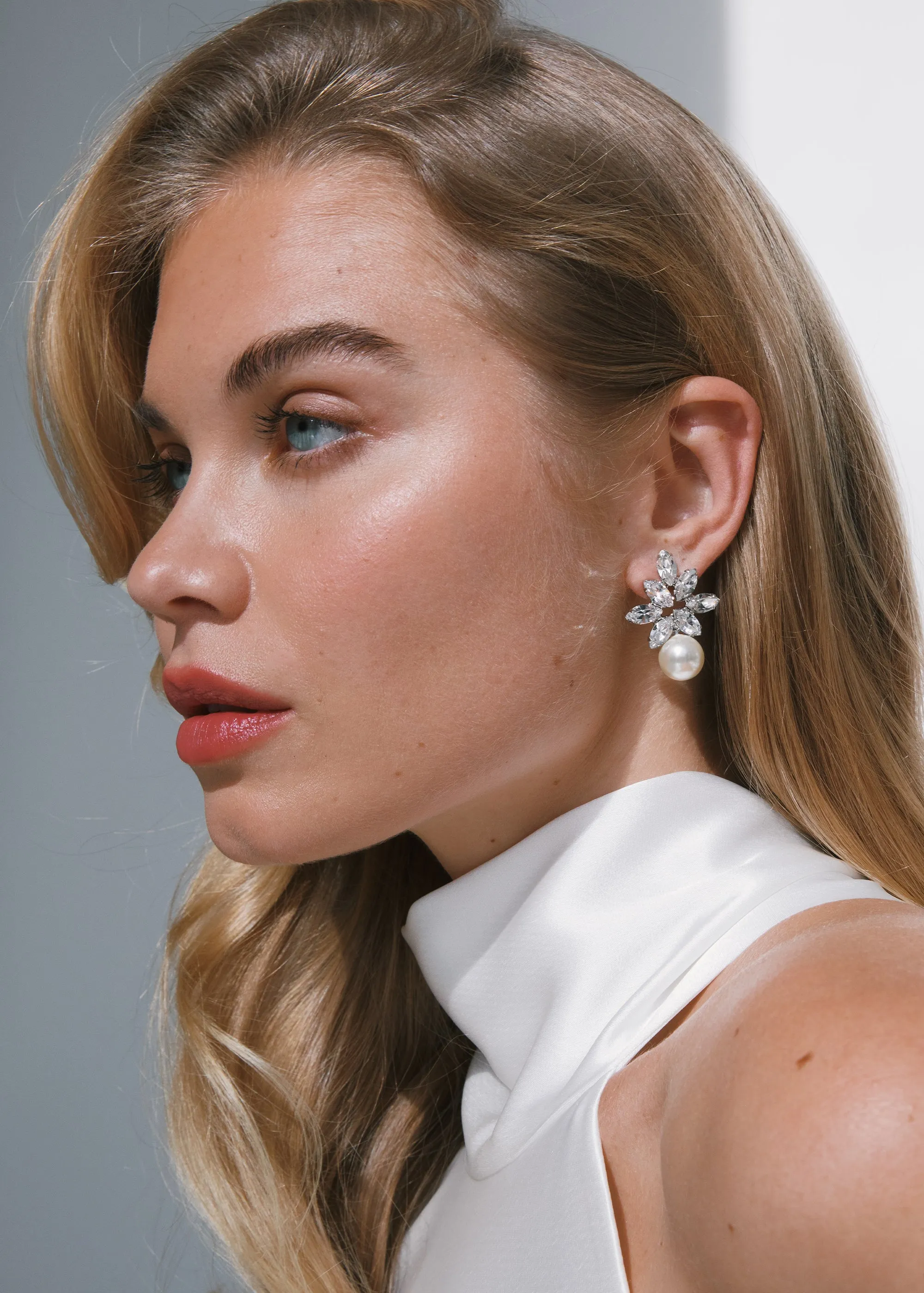 Liza Earrings -- Crystal