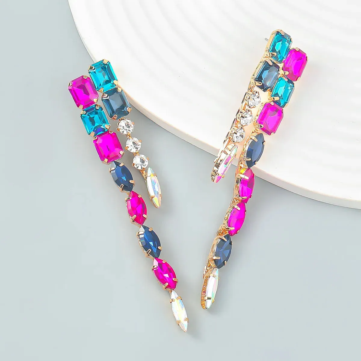 Long Crystal Earrings
