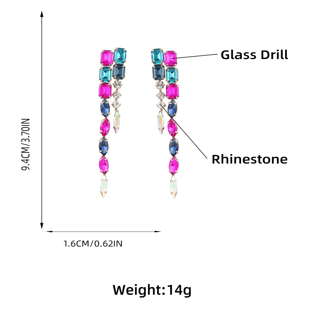 Long Crystal Earrings