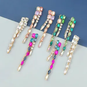 Long Crystal Earrings
