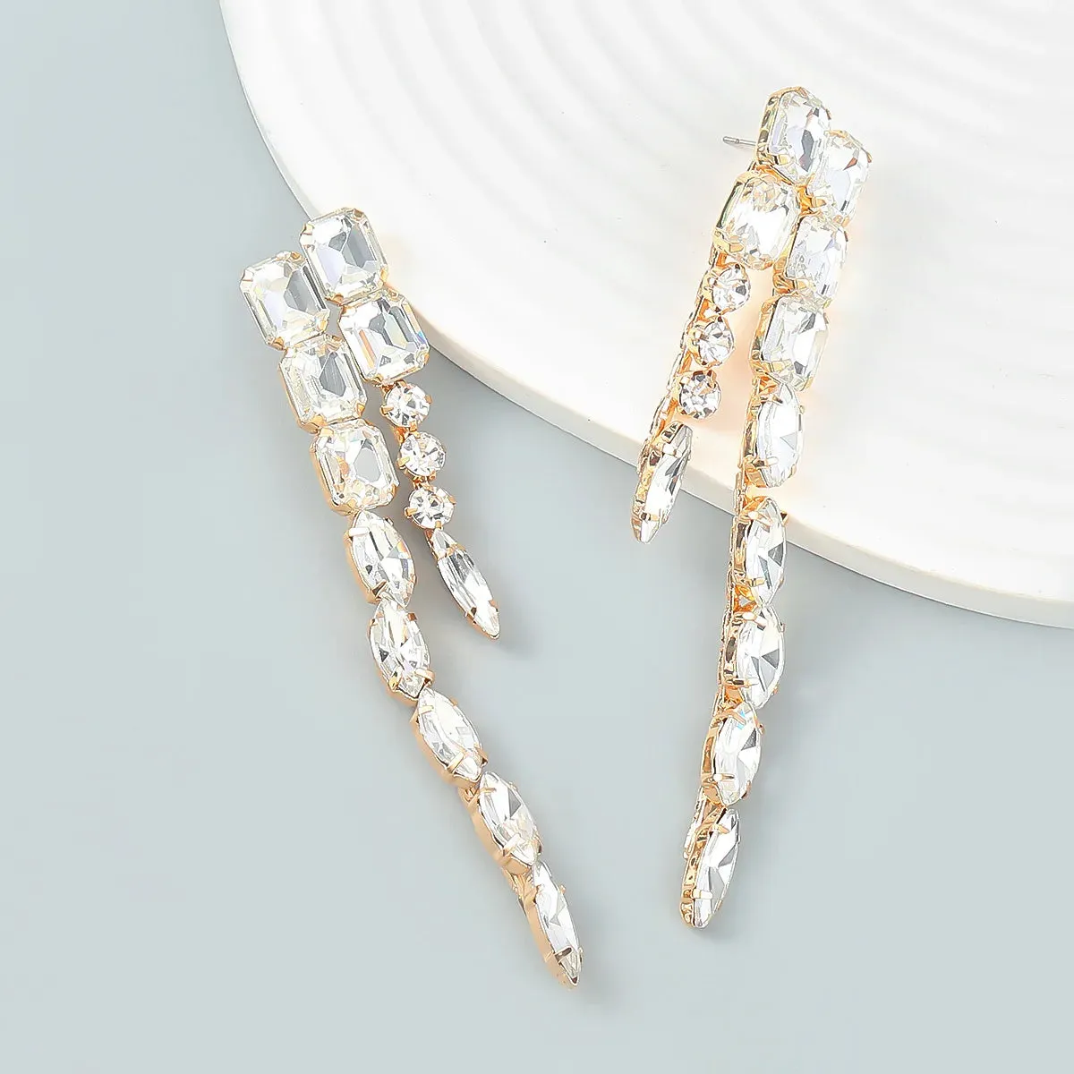 Long Crystal Earrings