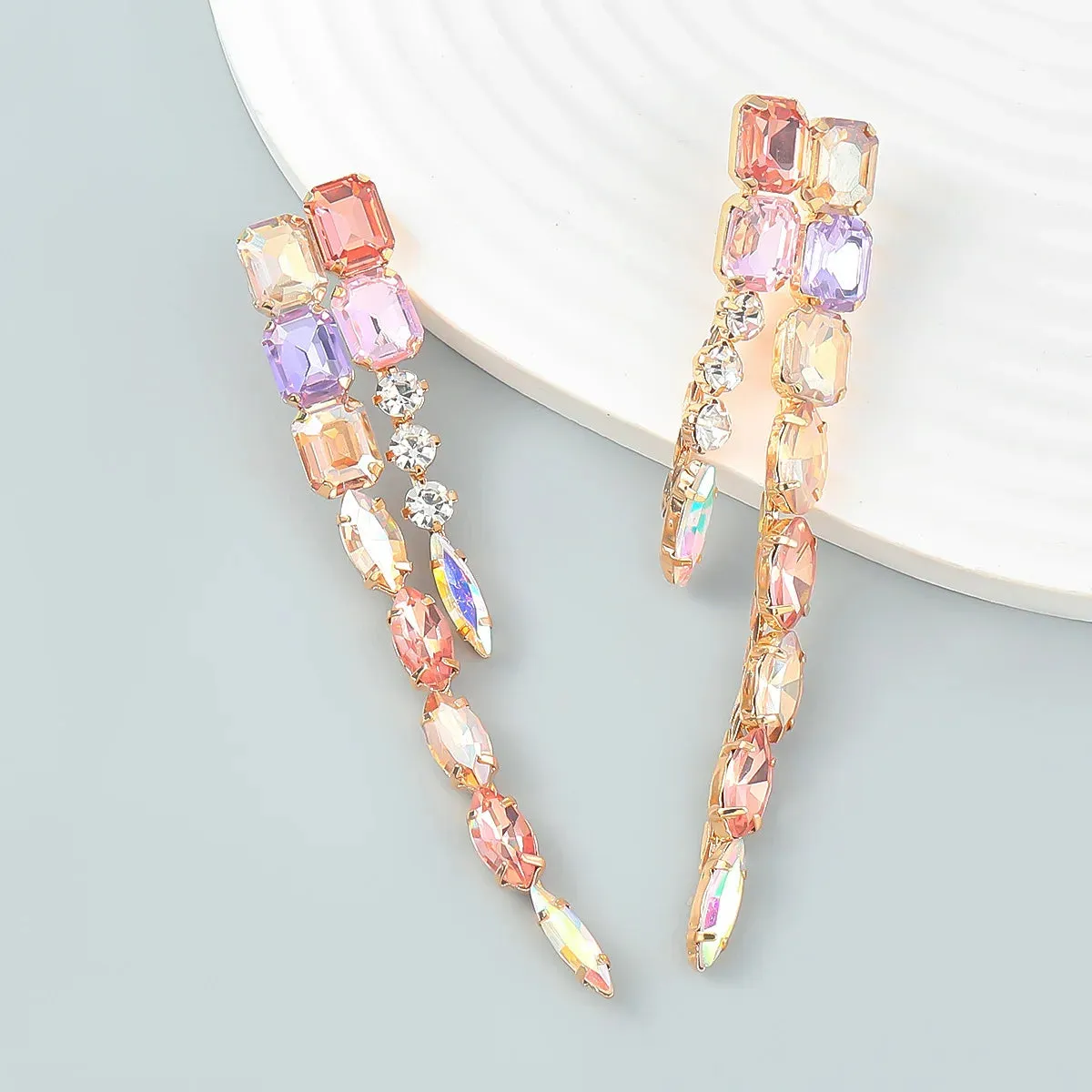 Long Crystal Earrings