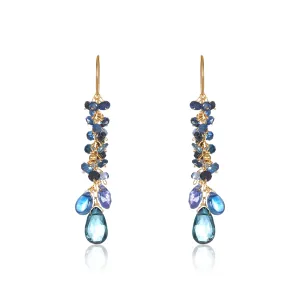 Long Petite Cluster Earrings