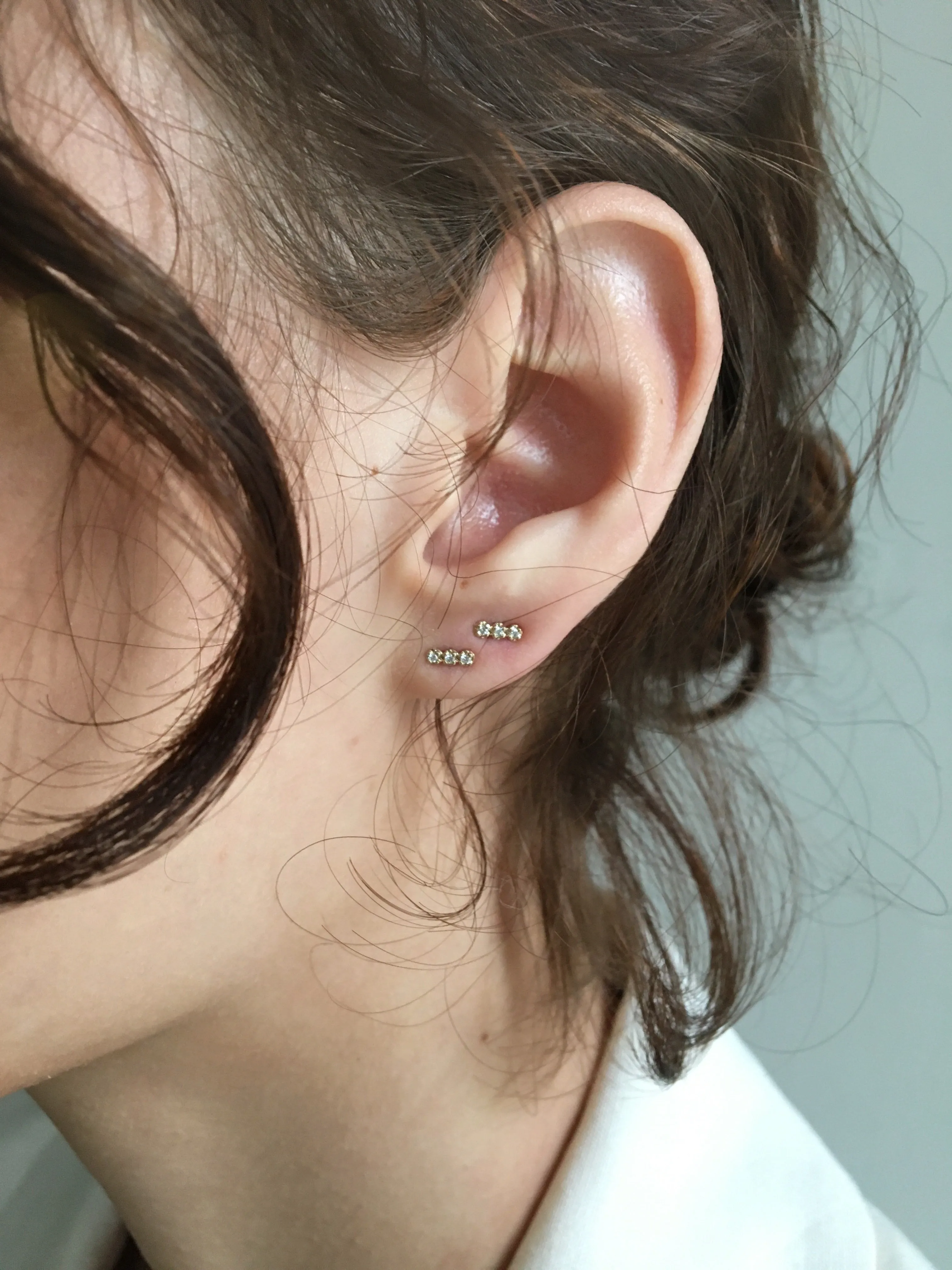 louisa white diamond studs