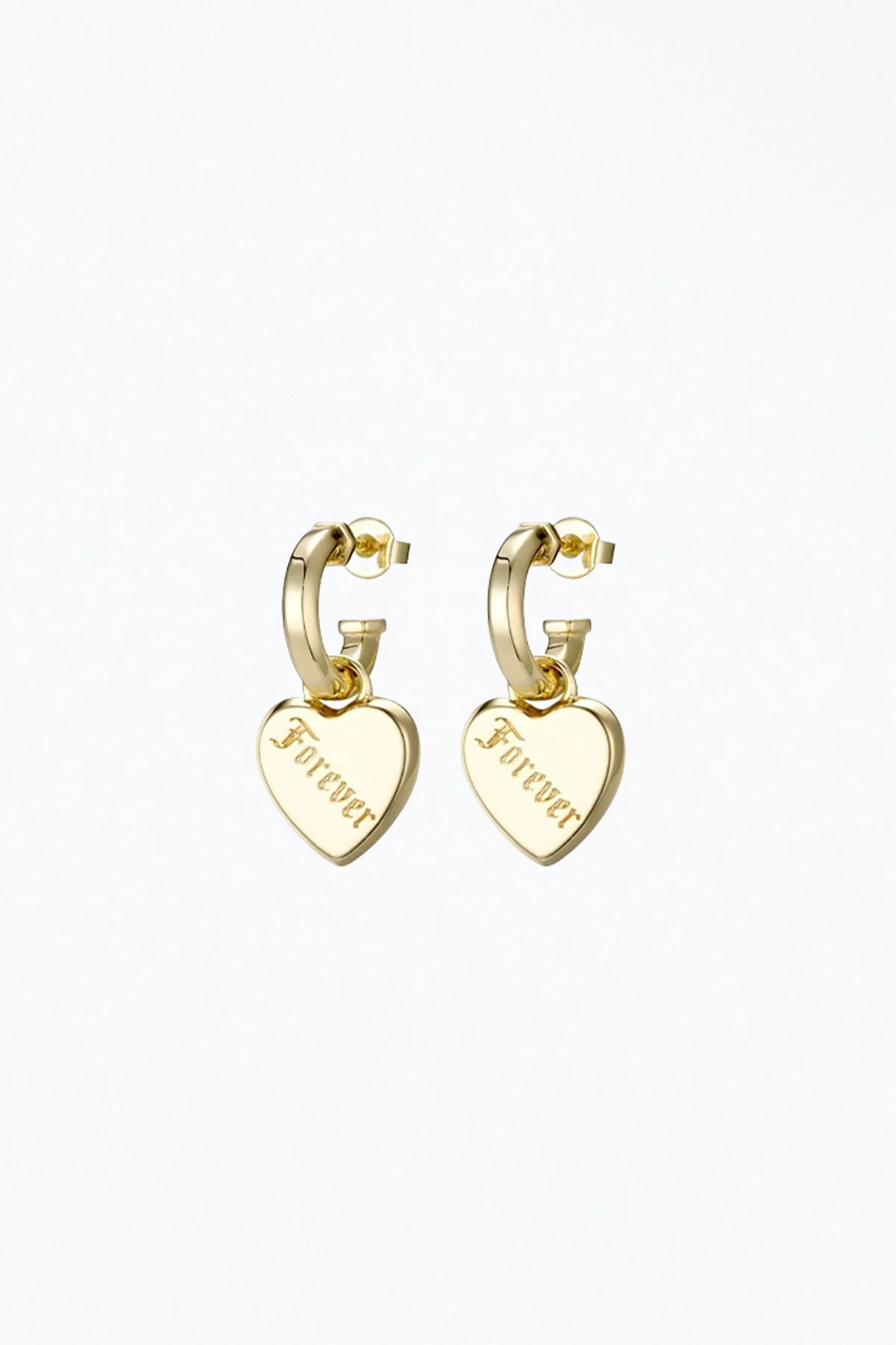 LOVE FOREVER HEART CHARM EARRINGS