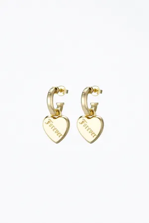 LOVE FOREVER HEART CHARM EARRINGS