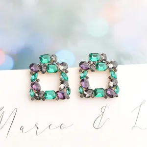 Luxury Crystal Square Earrings